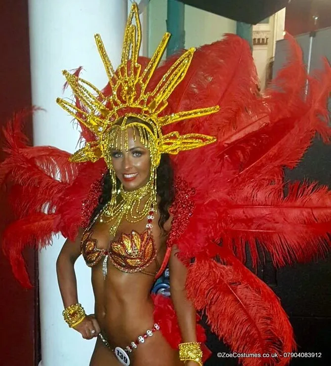 Rio Carnival Feather Costumes Hire | Events Rio Samba Dancers Hire Zoe London Costume Hire