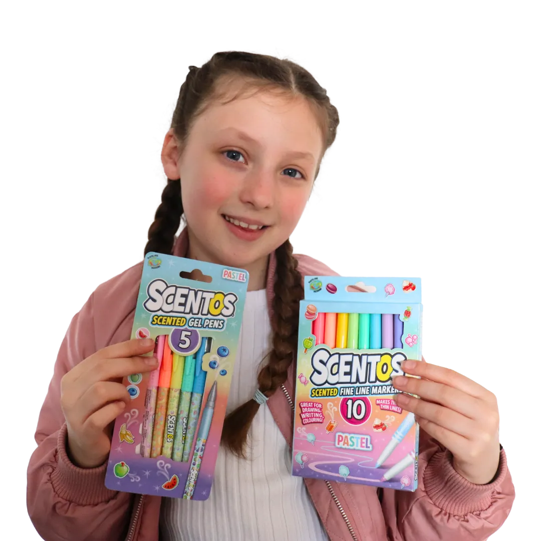 Scentos Scented Pastel Color Fine Line Markers, Pack Of 10