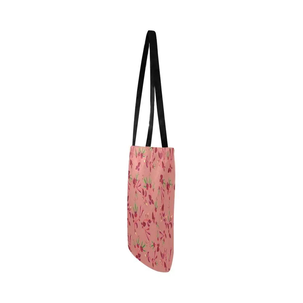 Swift Floral Peach Rouge Remix Reusable Shopping Bag (Two sides)