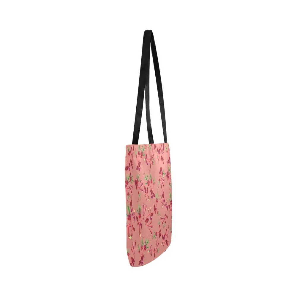 Swift Floral Peach Rouge Remix Reusable Shopping Bag (Two sides)