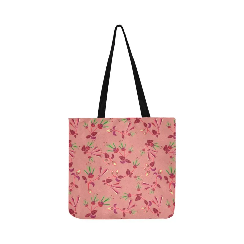 Swift Floral Peach Rouge Remix Reusable Shopping Bag (Two sides)