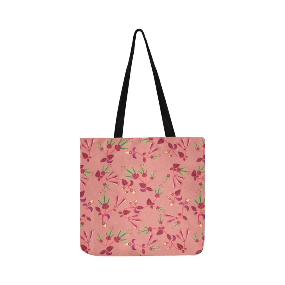 Swift Floral Peach Rouge Remix Reusable Shopping Bag (Two sides)