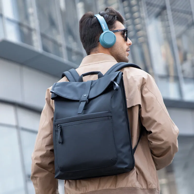 Trendy: Leather Casual Multilayer Storage Backpack