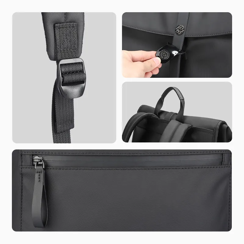 Trendy: Leather Casual Multilayer Storage Backpack