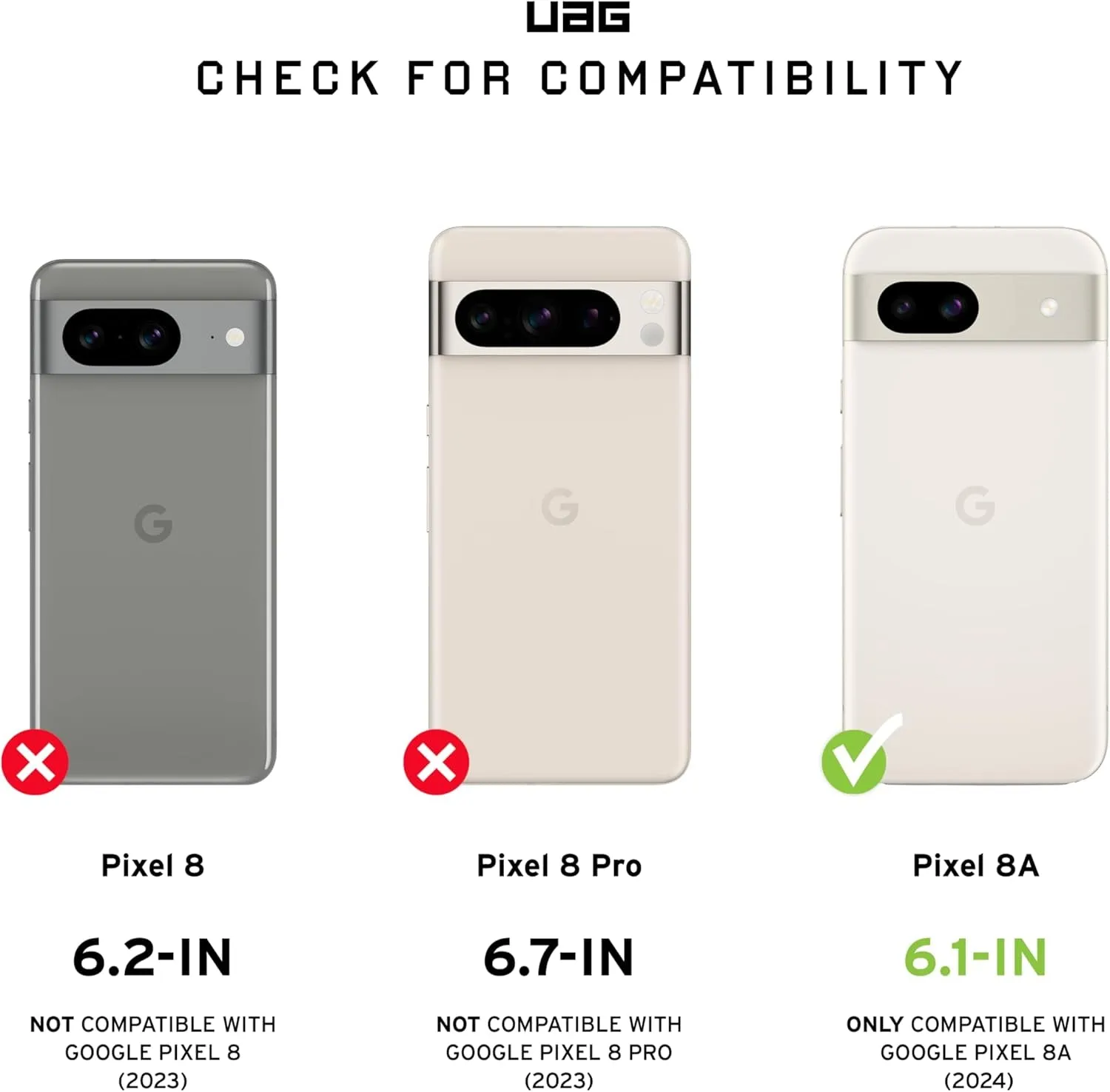 URBAN ARMOR GEAR UAG Made for Google Pixel 8A Case Scout Black, Premium Rugged Lightweight TPU Dropproof Shockproof Scratch Resistant Non-Slip Full Body Heavy Duty Protective Cover