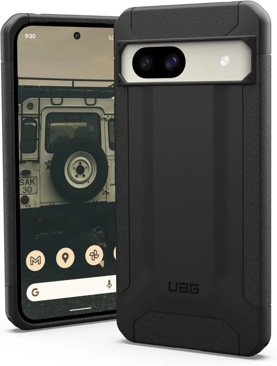 URBAN ARMOR GEAR UAG Made for Google Pixel 8A Case Scout Black, Premium Rugged Lightweight TPU Dropproof Shockproof Scratch Resistant Non-Slip Full Body Heavy Duty Protective Cover