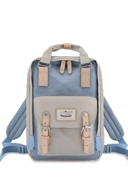 Vintage Style Waterproof Multi Pocket Backpack