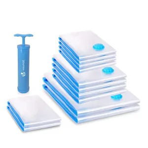 VOUNOT Vacuum Storage Bags for Clothes, Duvets, Pillows, Blankets, Set of 13