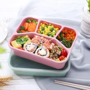 Wheat Straw 4 Grid Lunch Box